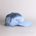 Casquette de baseball en satin bleu personnalisé